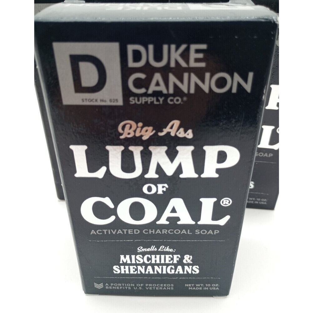 Duke Cannon Big Ass Lump of Coal Soap 10oz EA Activated Charcoal Set Of 3 - Picture 3 of 3